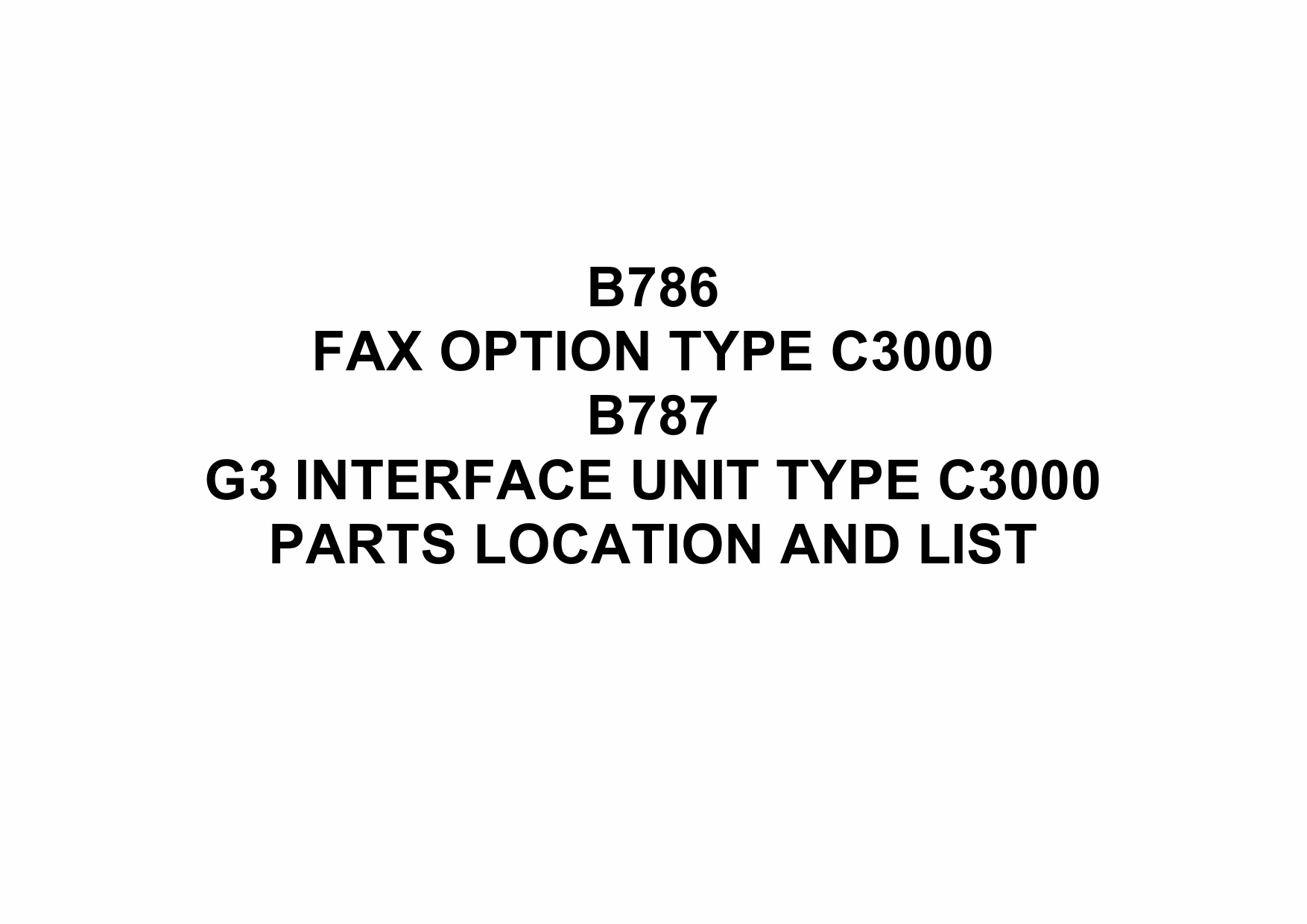 RICOH Options B786 B787 FAX-OPTION-TYPE-C3000 Parts Catalog PDF download-1